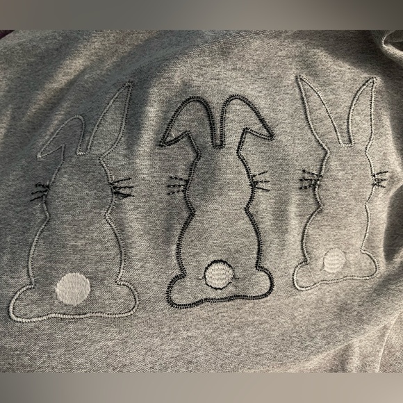 3 Patterned Rabbit Top * Soft & Stretchy * size XL Ladies Teens * Bunny Shirt * - Picture 8 of 10